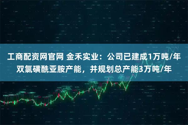 工商配资网官网 金禾实业：公司已建成1万吨/年双氯磺酰亚胺产能，并规划总产能3万吨/年